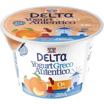 Yogurt greco autentico Delta Pesca e Albicocca 0% di Grassi