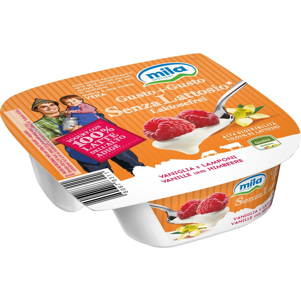 yogurt bianco senza lattosio - Mila - 2 x 125 g