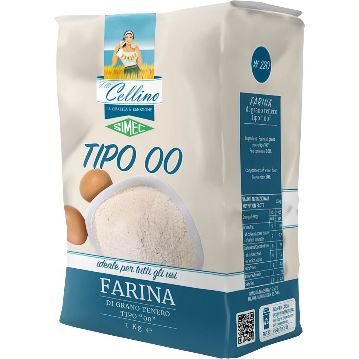 Farine di grano tenero « 00 » 1kg – Épicerie Di voglia